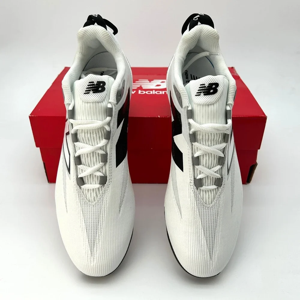 New Balance Burn X5 Lacrosse Cleats Mens Size‎ 11 White Black NEW NIB BURNLWT5
